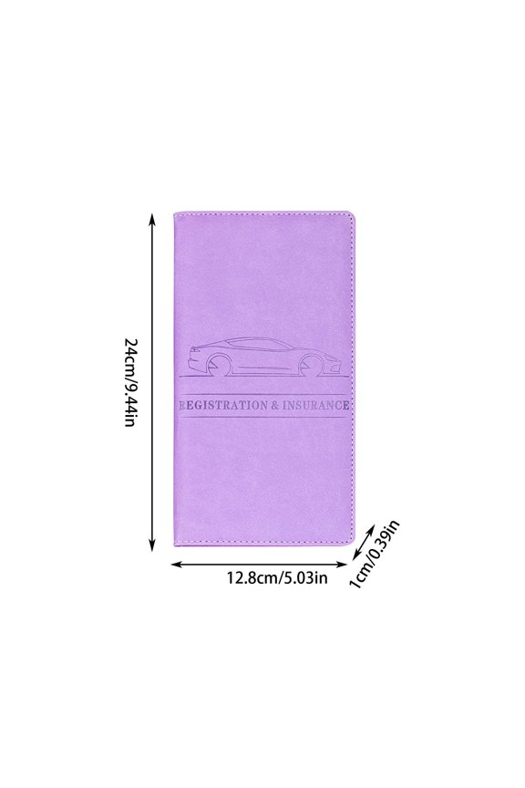 Synthetic Leather Car Registration Insurance Card Holder Wallet ID Driver License Business Card Storage Pouch for Vehicle Document Organization Gift