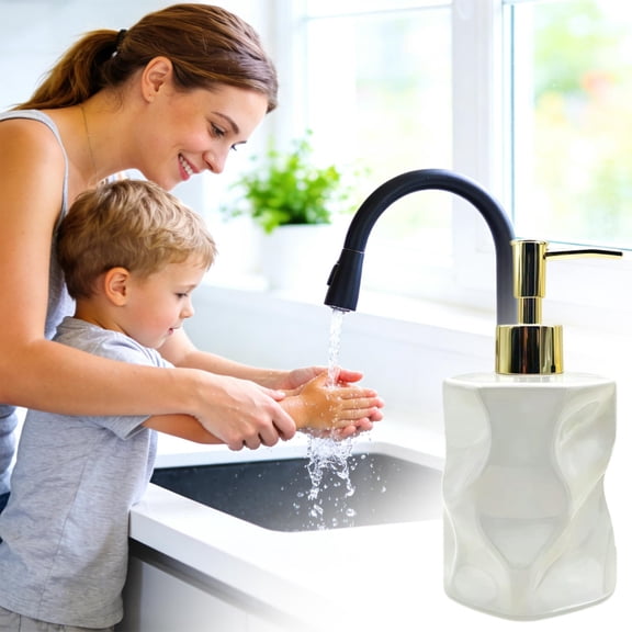 Kieccall Twist Design Refillable Pump Bottle Liquid Dispenser for Lotion Shampoo Body Wash Bathroom Cosmetic Daily Storage Container Gift
