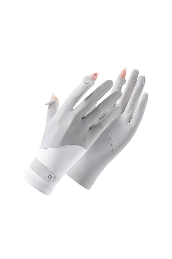 UV Protection Gloves Ice Silk Half-Finger Gloves for Outdoor Driving Summer Touchscreen Gloves