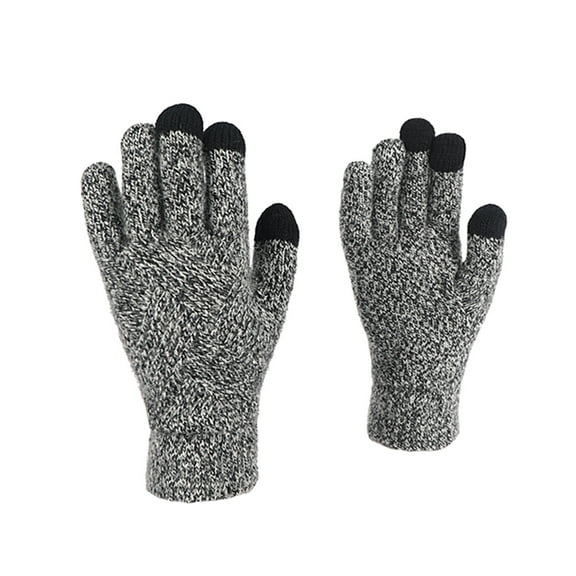 Kieccall Unisex Double-Layer Knitted Gloves - Thickened Cold-Proof Design with Touchscreen Function, Ideal for Riding & Outdoor Sports