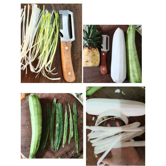 Kieccall Vegetable Slicer Multi Function Peeling Cutter for Kitchen Dining Counter Scallion Fruit Vegetable Shredding Daily Food Prep Cooking Gadget Gift