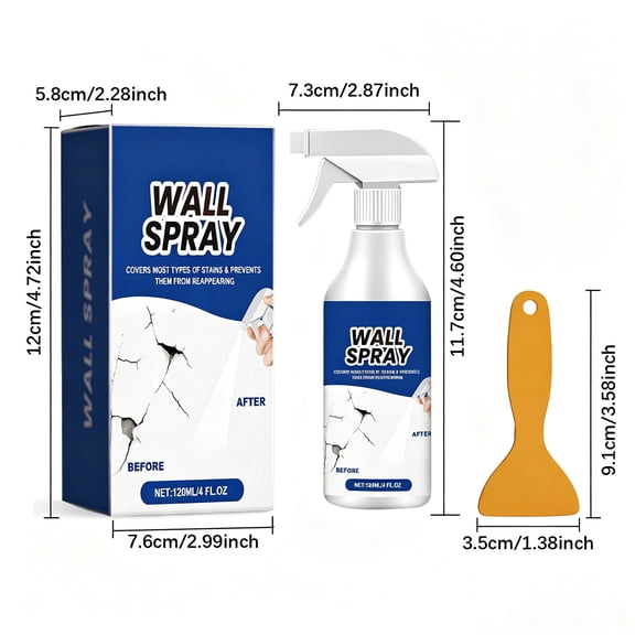 Kieccall Wall Spray Paint 4fl oz Stain Covering Moisture Resistant Wall Coating Gift