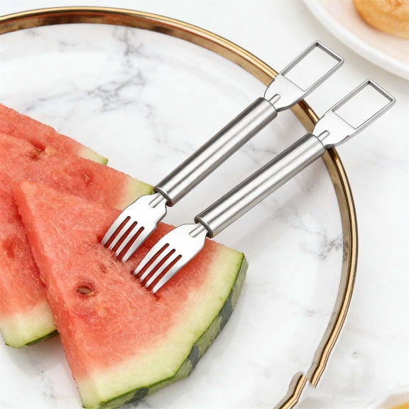 Kieccall 1PC Watermelon Slicer Cutter Tool, Stainless Steel Multi Functional Fruit Divider for Melon Berry Cutting Household Kitchen Fruit Prep Convenience Gift