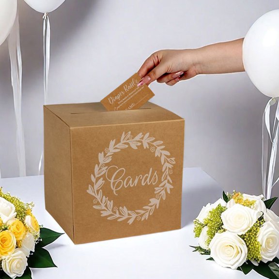 Kieccall Wedding Card Box Decorative Holder for Birthday Proposal Party Greetings Gift