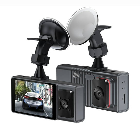 Kieccall WiFi Enabled Dash Cam 1080P FHD - Dual-Lens Car Driving Recorder, Night Vision, G-Sensor, Loop Recording & APP Remote Monitoring For 24/7 Security