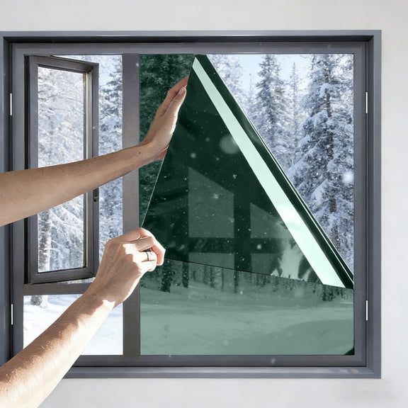 Kieccall Window Sun Protection Films Aluminum Insulation Films 15.7 x 78.7 IN for Home Window Heat Blocking Gift
