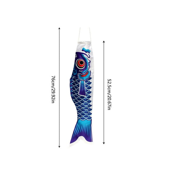 Kieccall Windsock Streamer Fish Flag Kite, Outdoor Hanging Decoration For Home Garden And Patio