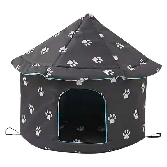Kieccall Winter Insulated Outdoor Pet Shelter, Weather-Resistant Foldable Dog House With Sun Protection For Patio Garden Use