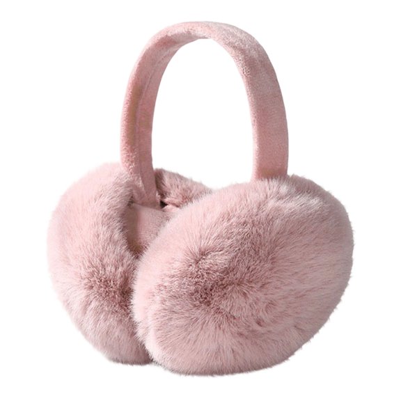 Kieccall Winter Plush Warm Ear Muffs Foldable Faux Rabbit Fur Earmuffs for Cold Weather Outdoor Wear Gift
