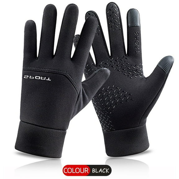 Kieccall Winter Thickened Warmth And Velvet Non-Slip Outdoor Ski Gloves