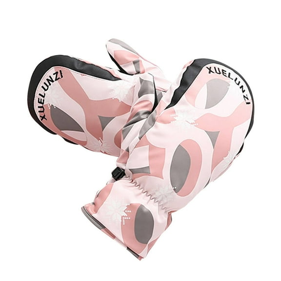 Kieccall Women’s Winter Ski Riding Gloves - Touchscreen-Compatible Finger-Thickened Design, Windproof Warm Handwear for Outdoor Activities