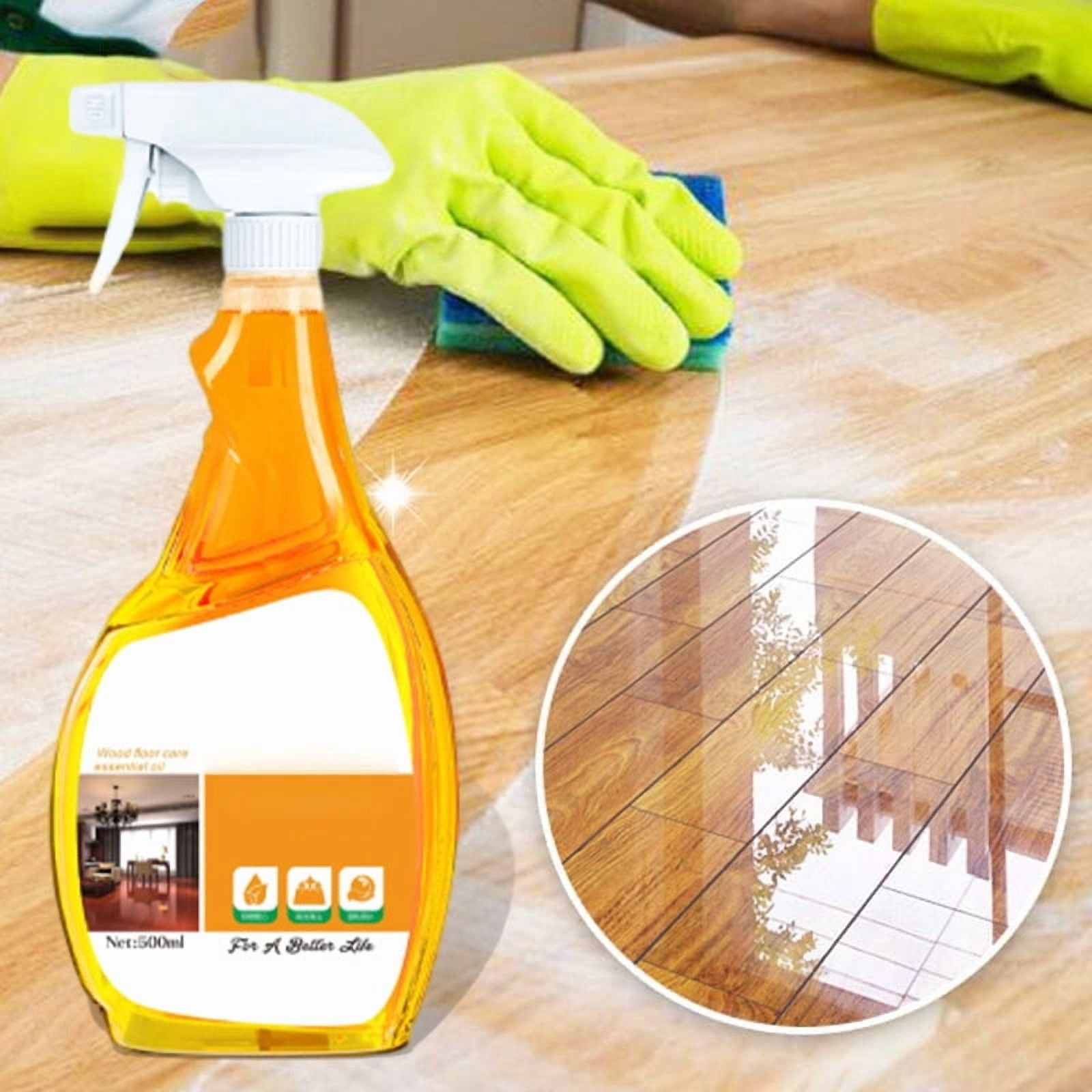 Kieccall Wood Floor Beeswax Oil Refinishing Conditioner Natural Nourishing Polish Anti Cracking Maintenance Liquid for Indoor Wooden Flooring Daily Care Gift