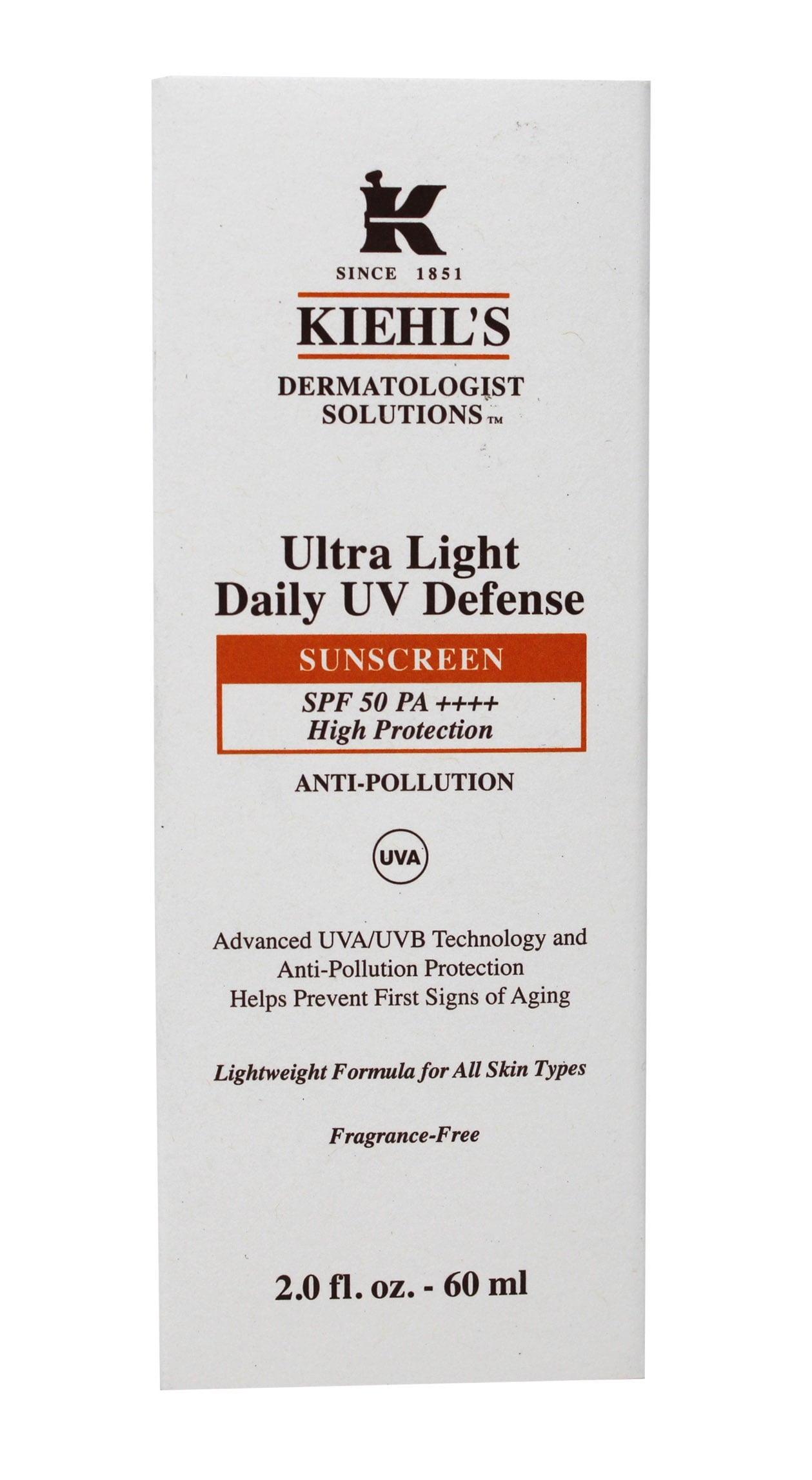 Kiehl's Ultra Light Daily UV Defense SPF50 Sunscreen 2 oz