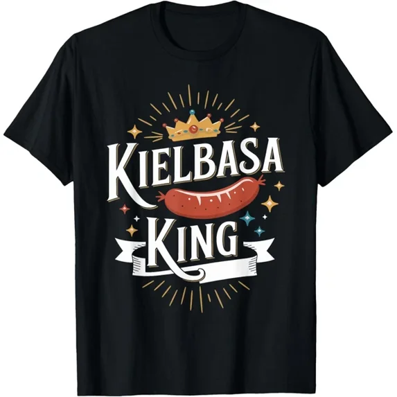 Kielbasa King Funny Polish Food Shirt For Meat Lovers T-Shirt Unisex S-5XL Hot Trending Shirt, Vintage Birthday Gift