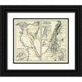 thumbnail image 1 of Kiepert 31x26 Black Ornate Wood Framed with Double Matting Museum Art Print Titled - Middle East Egypt Palestina - Kiepert 1903, 1 of 4