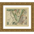thumbnail image 1 of Kiepert 31x26 Gold Ornate Wood Framed with Double Matting Museum Art Print Titled - Middle East Egypt Palestina Phoenice - Kiepert, 1 of 4