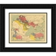 thumbnail image 1 of Kiepert 32x26 Black Ornate Wood Framed with Double Matting Museum Art Print Titled - Ancient World - Kiepert, 1 of 4
