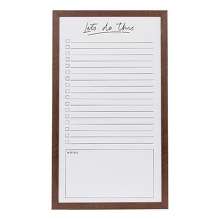 Kiera Grace Magnetic Dry Erase Whiteboard Calendar with Brown Wood Frame