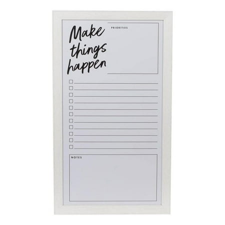Kiera Grace Magnetic Dry Erase Whiteboard Calendar with White Wood Frame