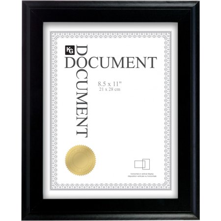 Kieragrace 8.5x11 Oxford Black Document Frame, Set of 12