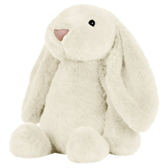 Kiewfjdk Bunny Easter Stuffed Animal White 10"– Soft Easter Bunny Plush Toys Long Ears, Cuddly Rabbit Plushies for Kids Adults Age 3+, Perfect Birthday & Easter Gifts