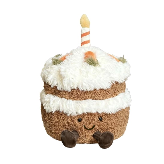 Kiewfjdk Cake Plush Toy, Birthday Cake Stuffed Animal 5 Inches, Soft Food Plushies for Birthday, Back to School Graduation Gift for Kids, Cute Cuddle Buddy & Room Decor