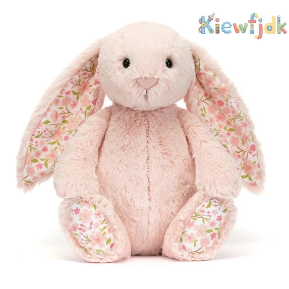 Kiewfjdk Easter Bunny Plush Toys Blossom Cherry, 12" Soft Plush Bunny Stuffed Animal with Floppy Ears, Easter Decorations & Basket Stuffers, Long Ear Stuffed Rabbit Toys for Kids, Boys, Girls Age 3+