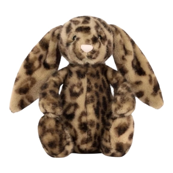 Kiewfjdk Easter Bunny Stuffed Animals, Soft Floppy Ear Easter Bunny Plush Toy, Leopard Print, Cute Easter Rabbit Plushie for Kids, Easter Basket Stuffer, Festive Home Decor & Holiday Gift