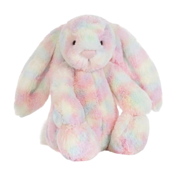 Kiewfjdk Easter Bunny Stuffed Animals, Soft Floppy Ear Easter Bunny Plush Toy, Pastel Rainbow, Cute Easter Rabbit Plushie for Kids, Mother's Day Gift Ideas, Festive Home Decor & Holiday Gift