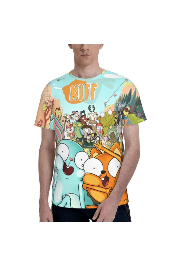 Men's T-Shirt Graphic Print Crew Neck Unisex Short Sleeve Hip Hop Adults Tees Top Streetwear