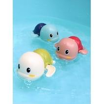 Kifunppy Bath Toys, 3 Pack Cute Swimming Turtle Bath Toys for Toddlers 1-3, Floating Wind Up Toys for 1 Year Old Boy Girl, New Born Baby Bathtub Water Toys, Preschool Toddler Pool Toys