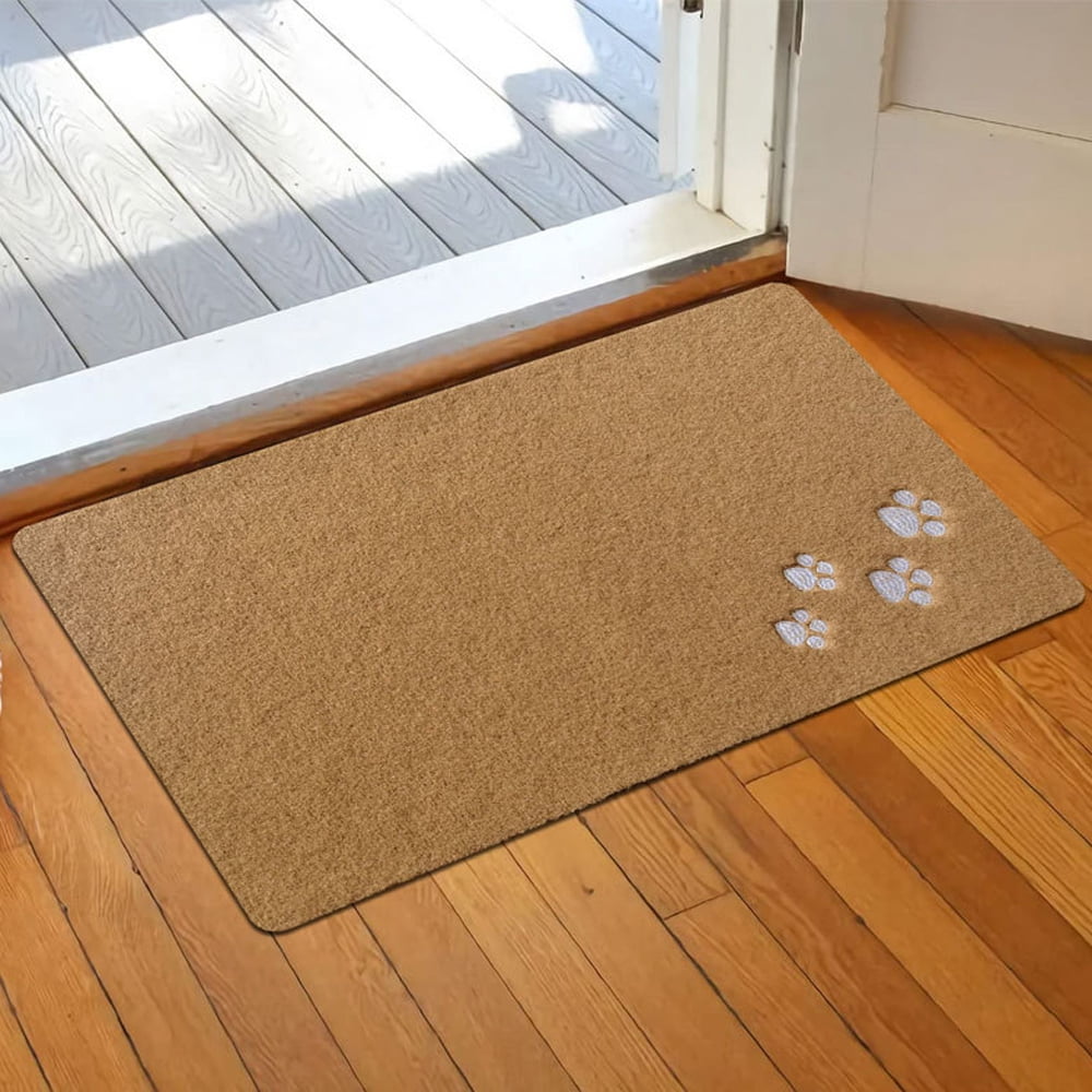 Kifunppy Door Mat, Artificial Coir Doormat with Heavy Duty Backing