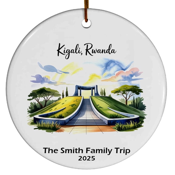 Kigali Rwanda Christmas Ornament, Collection of City Travel Souvenirs for Family and Friends, Christmas Tree Ornament City Travel, Trips of The Year, Christmas Ornament 2025