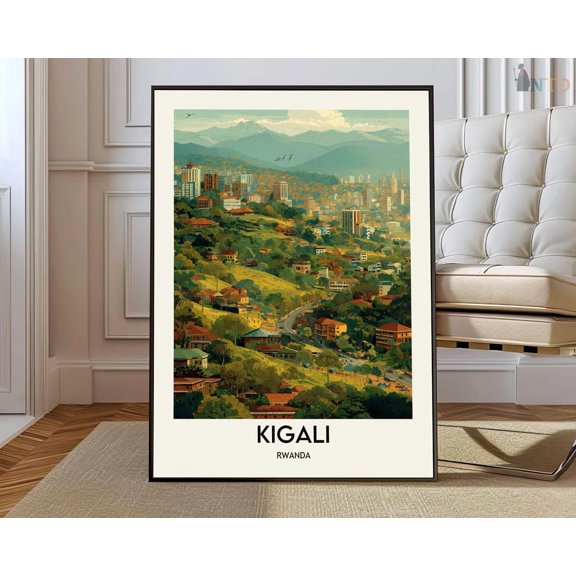 Kigali Rwanda City Poster Unframed Paper Print