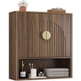 thumbnail image 1 of Aufeile Wood Medicine Cabinet, Modern Bathroom Wall Storage Cabinet with Adjustable Shelf, Walnut, 1 of 10