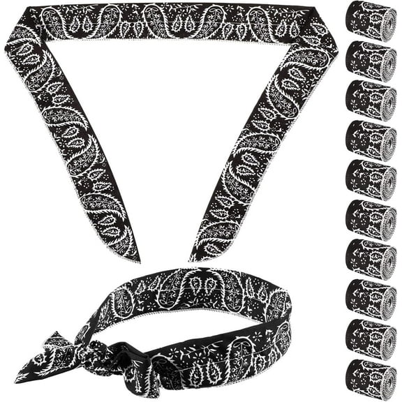 Kiibsot 10 Pack Cooling Neck Wraps Cooler Ice Wrap Scarf Bandanas, Ice Cool Scarf for Women Men for Hot Weather Summer Outdoor