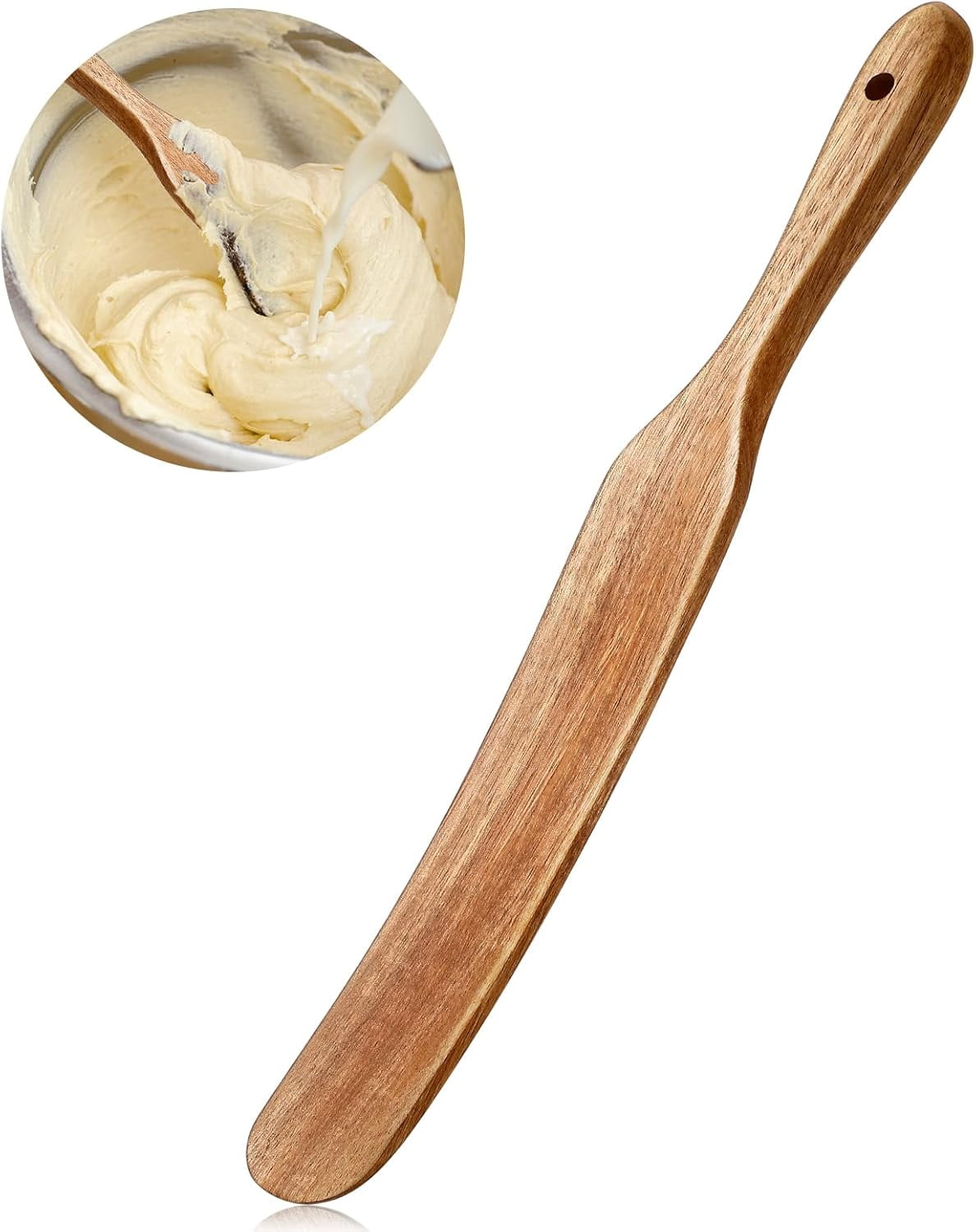 Kiibsot 1Pack/2 Pack 13 Inch Acacia Wooden Spatula for Cooking ...