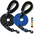 thumbnail image 1 of Kiibsot 2 Pack Dog Leashes, 5FT/ 6 FT Heavy Duty Nylon Rope Pet Leashes with Comfortable Padded Handle, Reflective Dog Leashes for Small Medium Large Dogs, 1 of 7