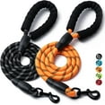 thumbnail image 1 of Kiibsot 2 Pack Dog Leashes, 5FT/ 6 FT Heavy Duty Nylon Rope Pet Leashes with Comfortable Padded Handle, Reflective Dog Leashes for Small Medium Large Dogs, 1 of 7