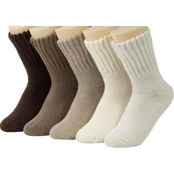 Kiibsot 3/5 Pairs Boot Socks for Women - Thick Winter Knit Warm Socks - Gifts for Women
