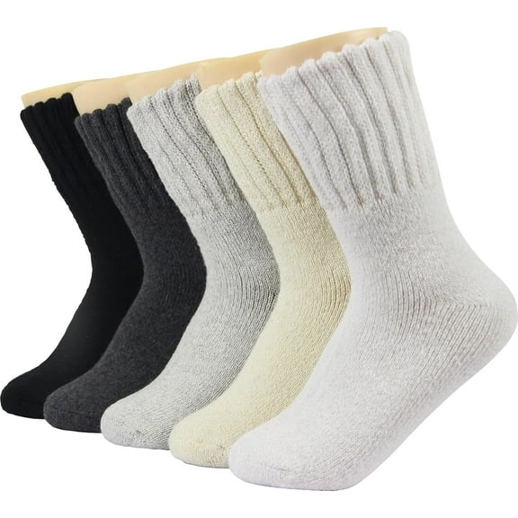 Kiibsot 3/5 Pairs Boot Socks for Women - Thick Winter Knit Warm Socks - Gifts for Women