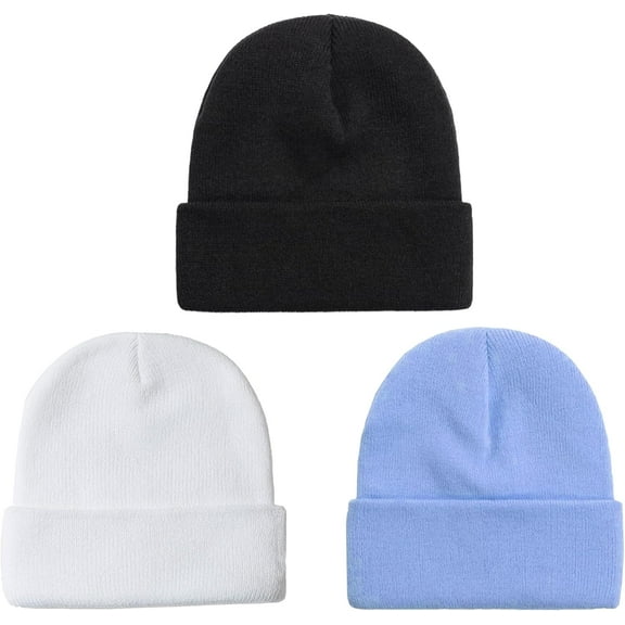 Kiibsot 3 Packs Unisex Beanie Hats for Men Women Winter Knit Beanies