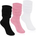 thumbnail image 1 of Kiibsot 3 Pairs Slouch Socks for Women 80s 90s Scrunch Socks Heavy Soft Extra Long Scrunchie Socks, 1 of 4