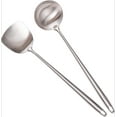 thumbnail image 1 of Kiibsot 304 Stainless Steel Kitchen Utensils Set - 17” Extra Long Handle Metal Cooking Tools, Spatula,Soup Ladle,Skimmer Spoon,Slotted Spatula Turner,Solid Spoon, for Cast Iron/Carbon Steel Wok, 1 of 8