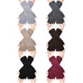 thumbnail image 1 of Kiibsot 4Pairs/ 6Pairs Winter Fingerless Gloves for Women, Half Finger Typing Gloves with Long Wrist Cuff Knit Fingerless Mittens for Women, 1 of 7