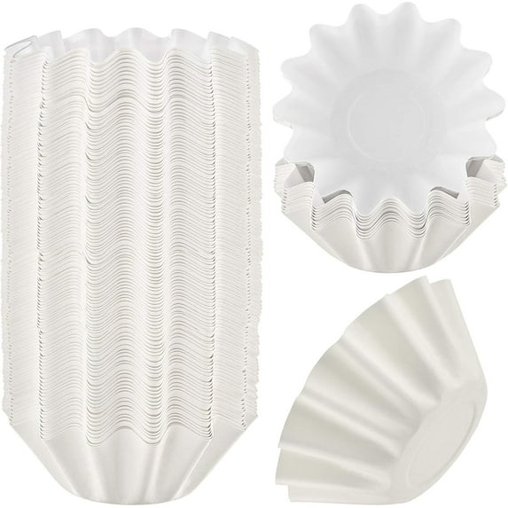 Kiibsot 50/100/150pcs Wax Melt Liners, Reusable Wax Warmer Containers Leakproof Cups for Scented Candle, Paper Holders for Electric Pluggable Melter and Burner