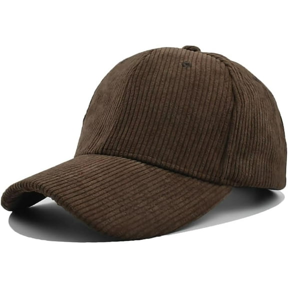 Kiibsot Corduroy Hat Baseball Cap for Men Women Adjustable Sports Hat Vintage Trucker Cap