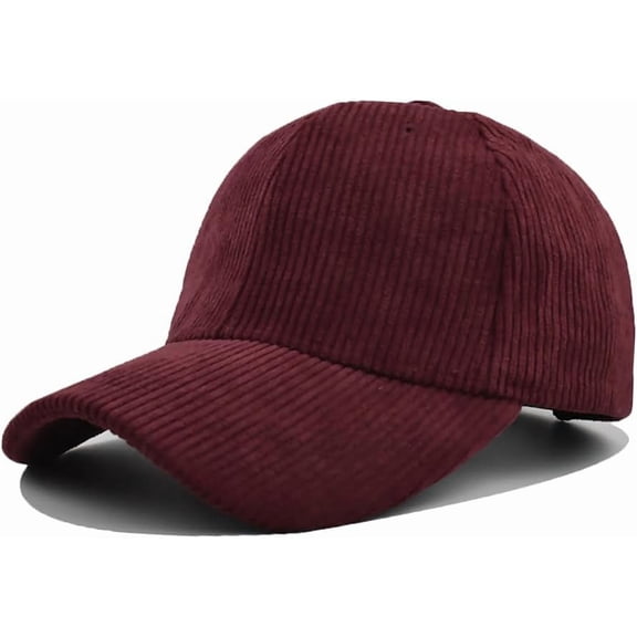 Kiibsot Corduroy Hat Baseball Cap for Men Women Adjustable Sports Hat Vintage Trucker Cap