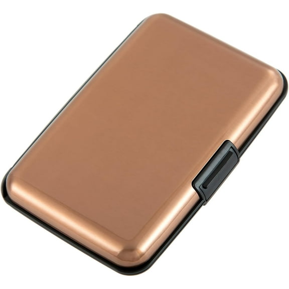 Kiibsot Credit Card Holder, RFID Blocking Metal Card Wallet for Women Men Slim ID Card Holder Protector Aluminum Business Hard Case