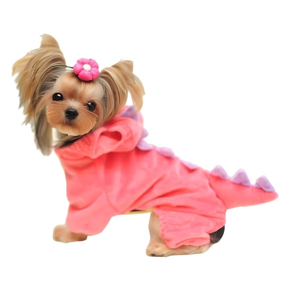Kiibsot Dog Dinosaur Costume, Halloween Funny Dino Hoodie Pet Clothes, Cute Apparel for Small & Medium Dogs Cats